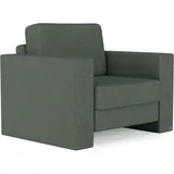 BRUNO Schlafsessel 70cm in Forest Green | praktische Größe | stabiles Massivholz & Boxspringkomfort