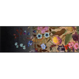 Wash+Dry by Kleen-Tex Läufer Midnight Blooms, Mehrfarbig, Textil, Blume, rechteckig, 60x180 cm, Oeko-Tex® Standard 100, für Fußbodenheizung geeignet, Teppiche & Böden, Teppiche, Teppichläufer