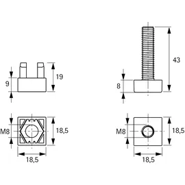 Hettich Cadro Verstellbarer Stellfuß mit Steckgewinde
