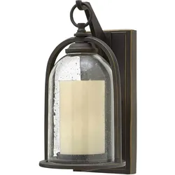 Quincy Kleine Wandlaterne mit 1 Licht, geölte Bronze - HK-QUINCY-S