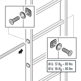 Hailo Professional Hailo Sprossen-Reparaturset Leiternaußenbreite 420
