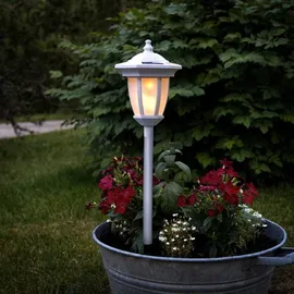 Star Trading 4in1 LED Solarleuchte Flame weiß