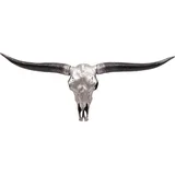 MCW Deko Schädel Stier Silbergrau