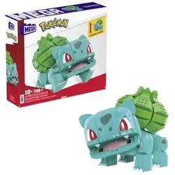 MEGA BRANDS HNT96 Mega Pokémon Jumbo Bisasam Bauspielzeug-Set mit 1 Actionfigur (789 Teile)