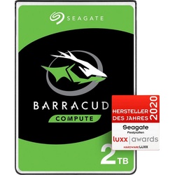 Seagate BarraCuda Mobile HDD-Festplatte (2 TB) 2,5″ 140 MB/S Lesegeschwindigkeit, Bulk silberfarben