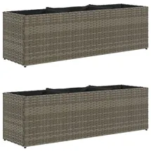 vidaXL Pflanzkübel mit 3 Töpfen 105 x 30 x 32 cm Grau