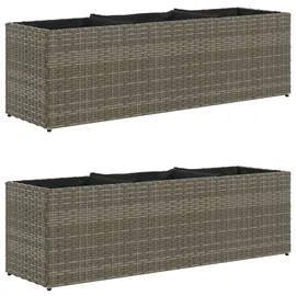vidaXL Pflanzkübel mit 3 Töpfen 105 x 30 x 32 cm Grau