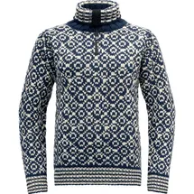 Devold of Norway Svalbard Wool Zip Neck Pullover Blau L