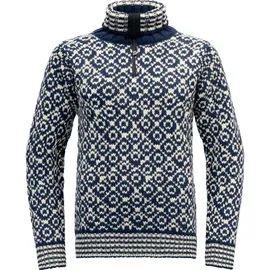 Devold of Norway Svalbard Wool Zip Neck Pullover Blau L