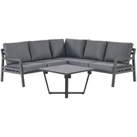 Beliani Vizzini Loungeset grau/schwarz