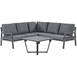 Beliani Vizzini Loungeset grau/schwarz