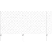 vidaXL Zaun mit Pfosten 1,2 x 25 m Silber/Stahl
