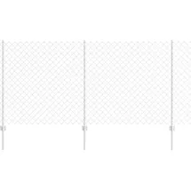 vidaXL Zaun mit Pfosten 1,2 x 25 m Silber/Stahl