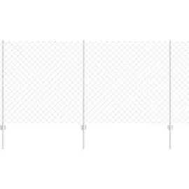 vidaXL Zaun mit Pfosten 1,2 x 25 m Silber/Stahl