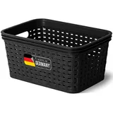 Novaliv Aufbewahrungsbox - (1 St), 1x Aufbewahrungskorb Rattan schwarz