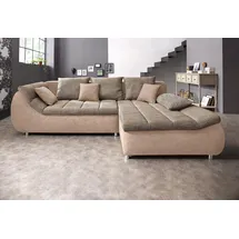 INOSIGN Ecksofa »Imola elegant und bequem, aktuelle Steppung im Sitz, L-Form«, wahlweise mit Bettfunktion