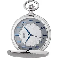 Regent Taschenuhr Regent Herren Taschenuhr Analog Gehäuse, (Analoguhr, Analoguhr), Herren Taschenuhr rund, extra groß (ca. 51mm), Metall, Elegant silberfarben