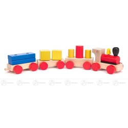 Dregeno Erzgebirge Spielzeug-Auto Spielzeug Eisenbahn Breite x Höhe ca 45 cmx8,5 cm NEU, Ladung abnehmbar bunt