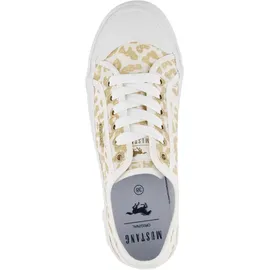 Mustang Fashion Trainers Damen Plateau Weiß/Gold 40