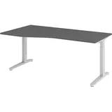bümö Schreibtisch XB-Serie Graphit / Silber