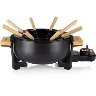 Tristar FO-1108 Fondue, Schwarz, Bamboo