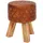 KADIMA DESIGN Sitzhocker Echtleder Massivholz 35 x 46 x 35 cm Braun