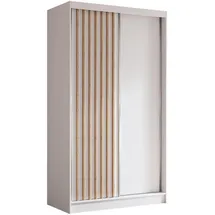 masseno Schwebetürenschrank LAMELLO 120 x 216 x 61 cm Weiß