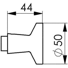 AMF Türknopflochteil F1/naturf.ger.rd. 50mm