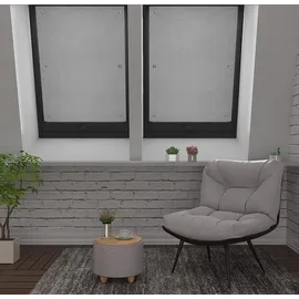 Woltu Thermorollo Dachfenster 57 x 100 cm grau