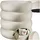 Tectake Sitzhocker Altu Samt 42 x 42 x 47 cm Beige