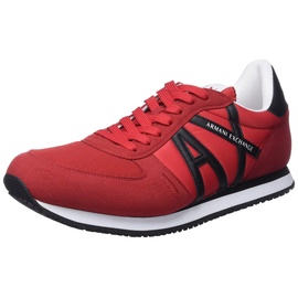 Giorgio Armani Armani Exchange Herren Sneaker, RED+Black, 45 EU