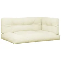 Abeba vidaXL Palettenkissen 5-tlg. Creme Stoff