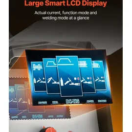 Vevor WIG-Schweißgerät, 200 A 6-in-1-Aluminium-Schweißgerät (LED-Anzeige) – AC WIG/DC WIG/AC Pulse WIG/DC Pulse WIG/Spot WIG/MMA (Stick), elektrisches Schweißgerät mit synergetischer Steuerung IGBT