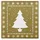 sovie HOME Serviette White Tree in Gold aus Linclass® Airlaid, 40 x 40 cm, 12 Stück