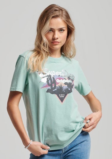 Superdry Rundhalsshirt Superdry fresh mint green S