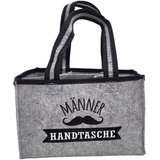 BUSDUGA 4258 Filz Tragetasche Flaschenträger Männer Handtasche, Faltbarer Sixpack für 6 Flaschen