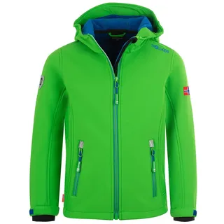 TROLLKIDS Trollfjord Softshelljacke - Bright Green / Med Blue - 152 cm