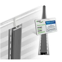 HEXIM Siding Fassadenpaneele grau 2 St. 200 x 20 x 1,5 cm