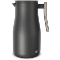 Alfi STUDIO ALLURE 1,0l, schwarz matt mit Holz-Elementen, Isolierkanne