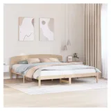 vidaXL Bettrahmen mit Kopfteil 180 x 200 cm Beige