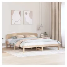 vidaXL Bettrahmen mit Kopfteil 180 x 200 cm Beige