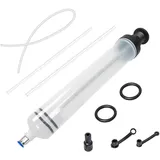 500 ml Ölabsaugpumpe, Ölabsaugspritze Handpumpe mit Schlauch, Flüssigkeitsabsauger und Umfüllpumpe für Bremsflüssigkeit Getriebeöl Kühlmittel Motoröl, Absaugpumpe für Auto Kfz