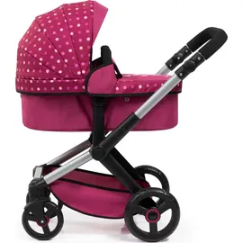 Bayer Design 17067AA Puppenwagen Xeo mit Tasche, höhenverstellbar, schwenkbare Vorderräder, umwandelbar, Bordeaux Fee