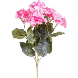 Botanic-Haus Kunstblume BOTANIC-HAUS "Geranienbusch", pink, B:22cm H:37cm T:22cm Ø:22cm, Kunststoff, Kunstpflanzen