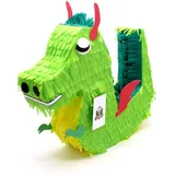 Nislai Pinata Drachen Dino | Ideal für die Drachen Dino Party | Geschenk | Geburtstag | Ninja Party | 43x34x10