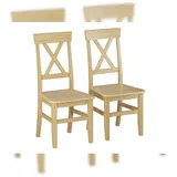 Erst-Holz Küchenstühle Doppelpack Massivholzstühle 2x Esszimmerstuhl Kiefer 90.71-23-D