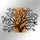 Asir Wanddekoration 85x58 cm Baum Holz/Metall - Braun/Schwarz