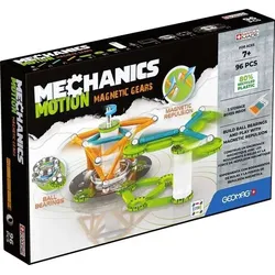 Invento 507091 - Geomag Mechanics Motion Magnetic Gears 96 pcs, Kugelbahn mit Zahnräder, Magnetischer Baukasten, Magnetspielzeuge