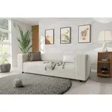 s-style möbel - Jesper - Modernes Sofa 3 sitzer aus Beige Cord-Stoff mit bequemem Sitz