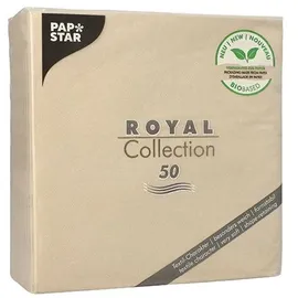 Papstar 50 Servietten ROYAL Collection 1/4-Falz 40 cm x 40 cm sand Rose